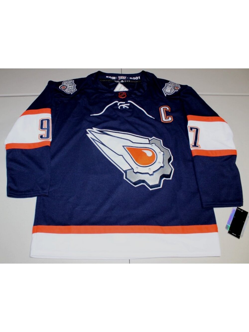 NHL Edmonton Oilers Connor McDavid #97 Reverse Retro Sewn Jersey Sz 52 Large NWT